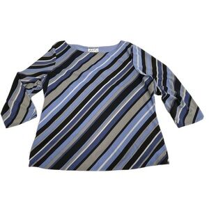 Vintage 90’s “The Look” by Randolph Duke striped top womens size Large